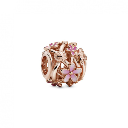 Pandora - Charm Marguerite Rose Ajouré Pandora Moments Métal doré à l’Or Rose fin 585/1000ᵉ - Charms et perles