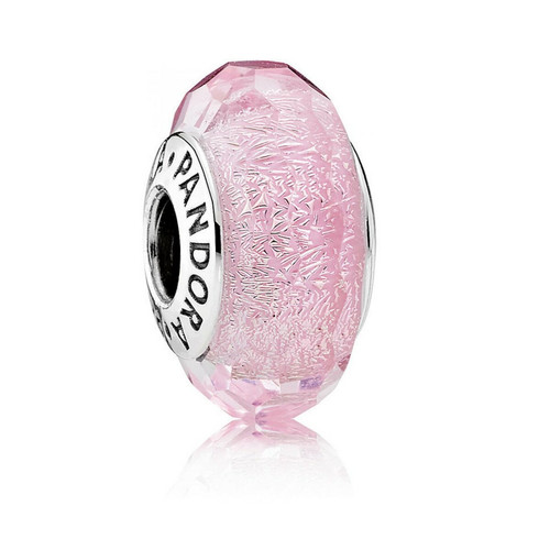 Charm Verre de Murano Rose Facetté Pandora Moments Argent 925/1000ᵉ