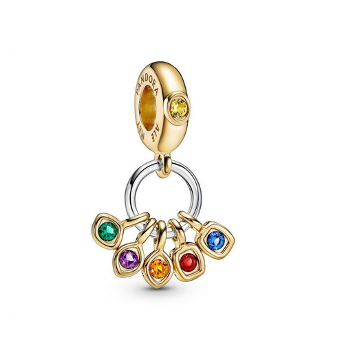 Pandora - Charm pendant doré Marvel x Pandora Infinity Gems - Bijoux pandora multicolore