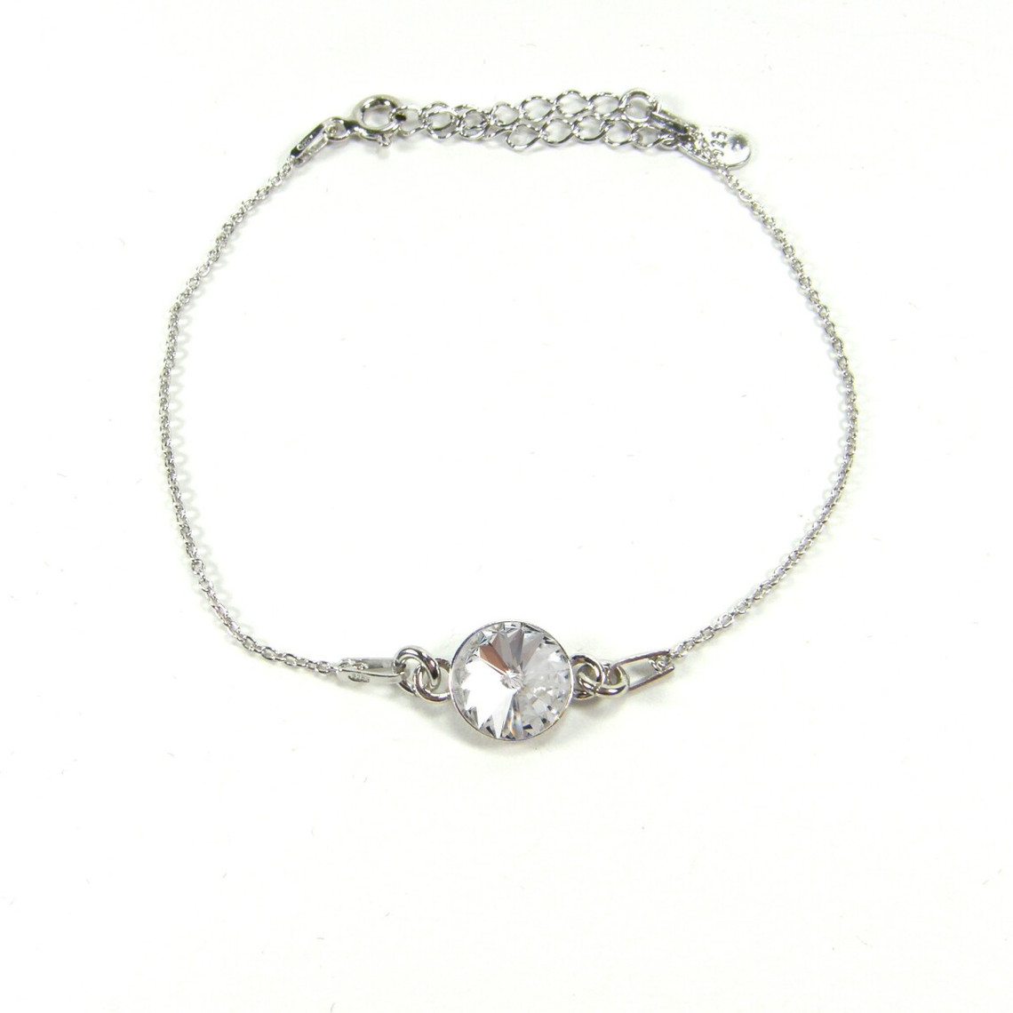 bracelet indicolite emily bremi001 - bracelet argent a925/00 cristal swarovski blanc  femme