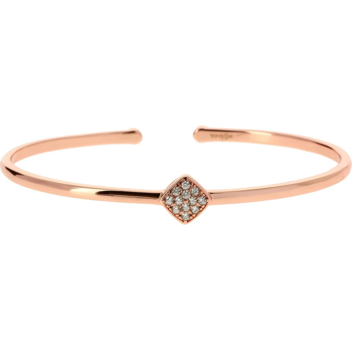 bracelet kosma ella jwbb00004-rosegold - métal doré rose & cristaux femme