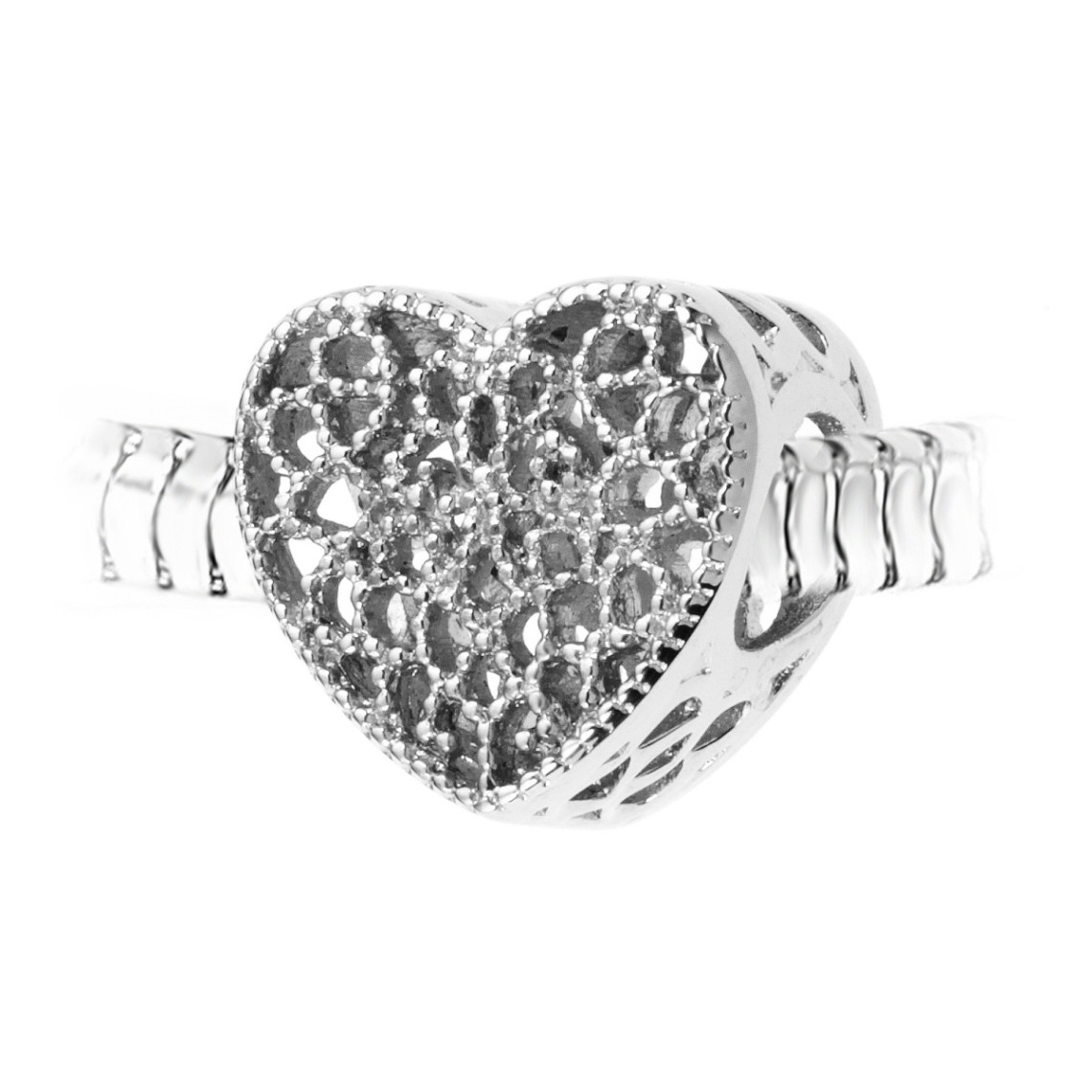 So Charm Bijoux Charm perle coeur acier par SC Crystal BEA0239