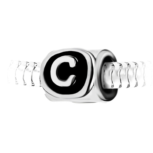 So Charm Bijoux Charm perle lettre C en acier par SC Crystal BEA0269-C