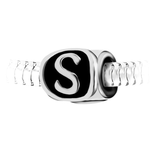So Charm Bijoux Charm perle lettre S en acier par SC Crystal BEA0269-S
