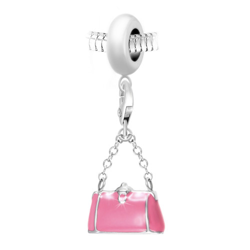 So Charm Bijoux Charm perle Sac à main rose par SC Crystal Paris® BEA0044+CH0109-argent