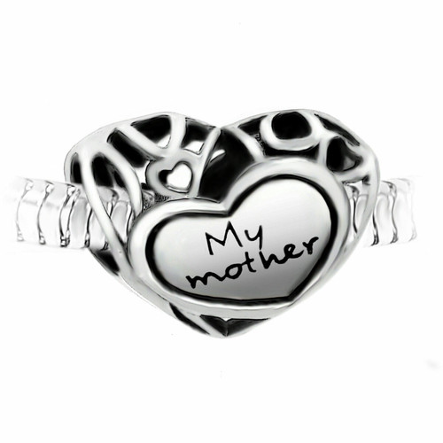 So Charm Bijoux -  Charm perle "My mother" acier  - So charm promotions