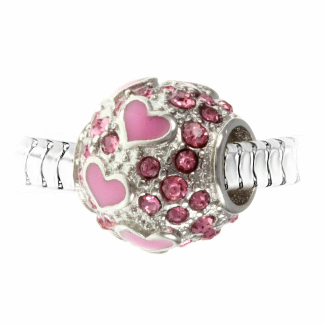 So Charm Bijoux Charm perle cristaux de Bohème  BEA0209-ROSE