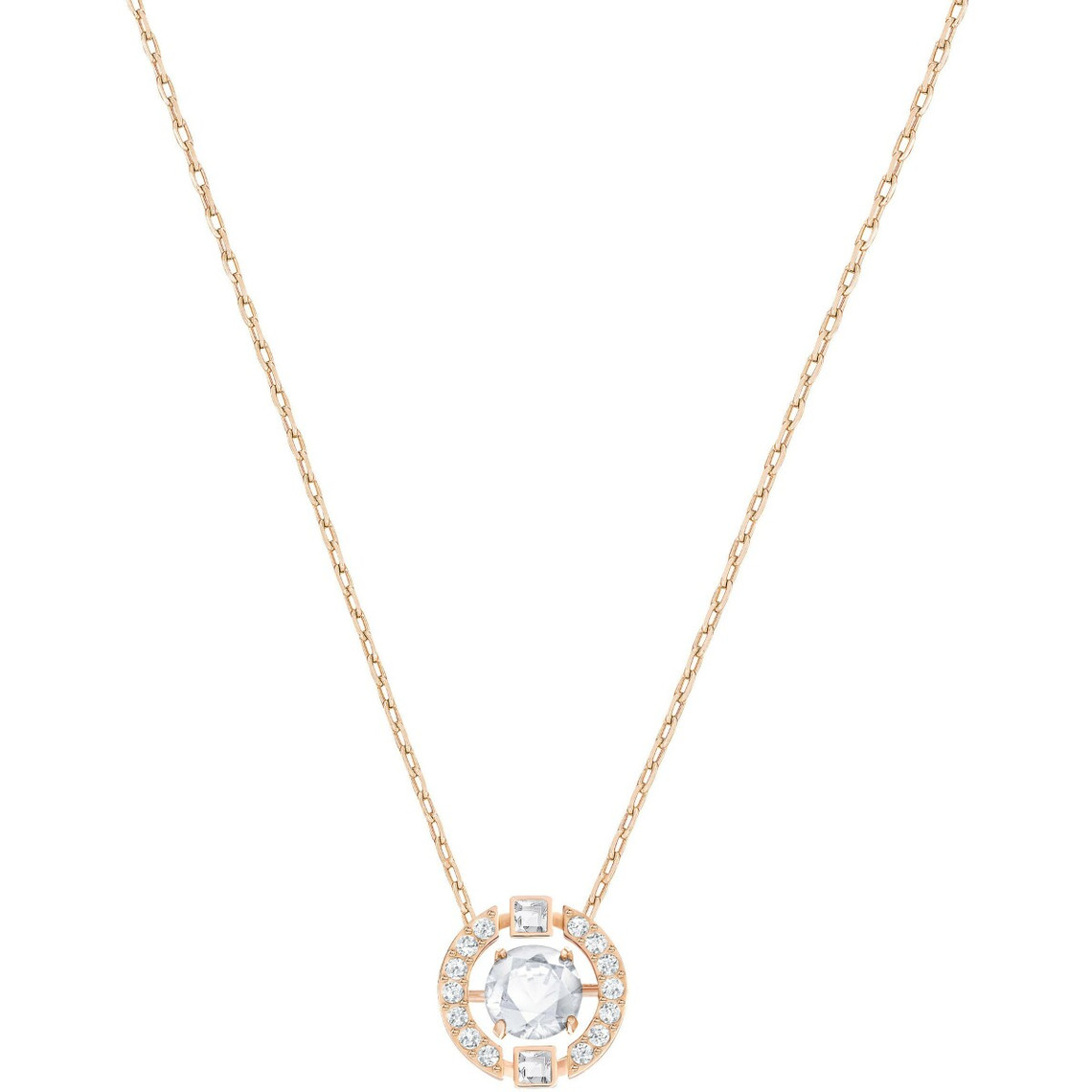 collier et pendentif swarovski bijoux 5272364 - cristal or rose femme