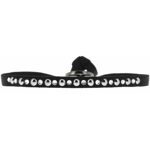 Les Interchangeables - Bracelet Tissu Acier Noir A29010 - Bijoux noir de marque