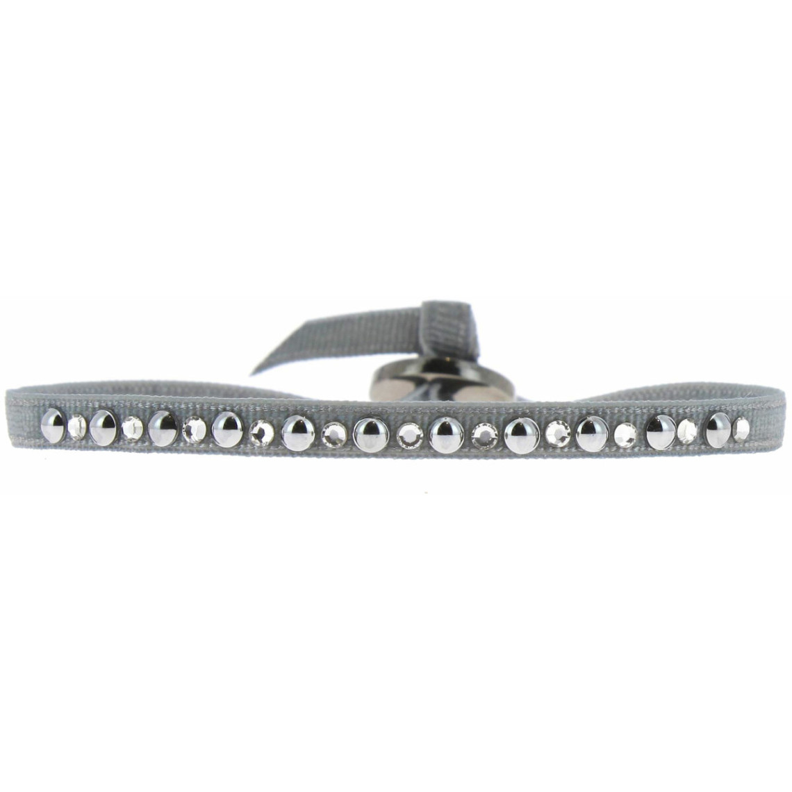 bracelet tissu acier gris a29570