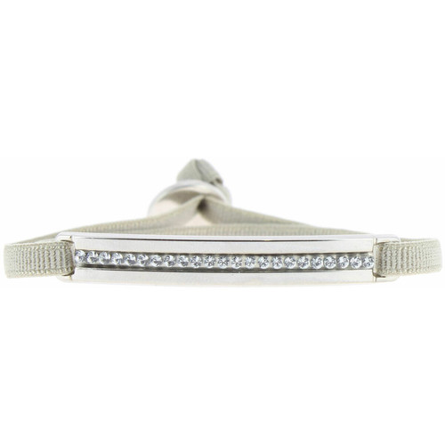 Les Interchangeables - Bracelet Tissu Vert Cristaux Swarovski A31799 - Bracelet les interchangeables bracelet
