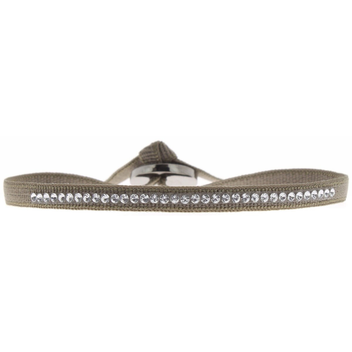 bracelet tissu marron cristaux swarovski a36394