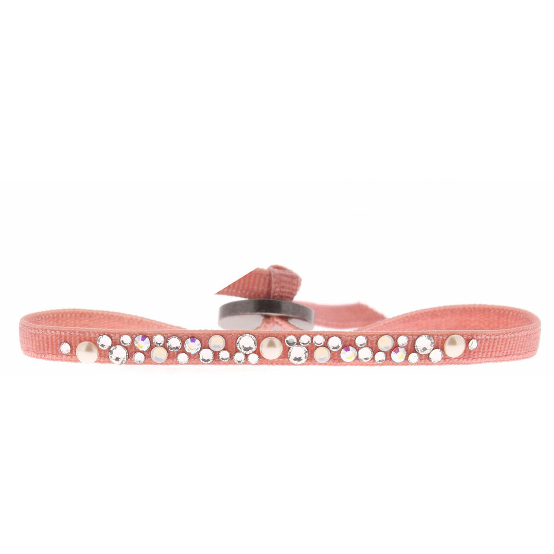 bracelet tissu rose cristaux swarovski a36658