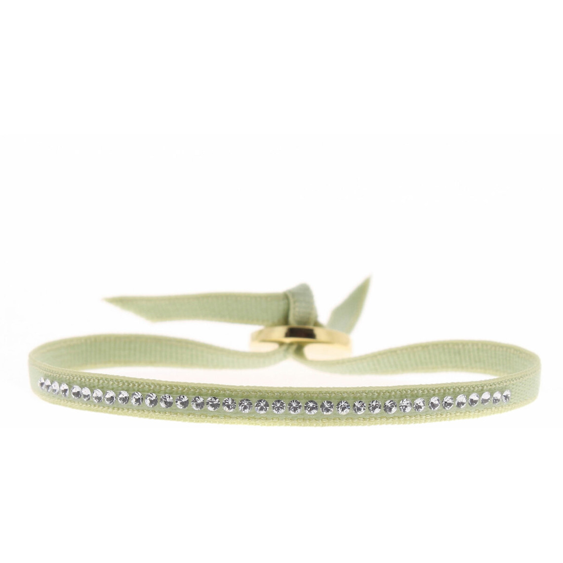 bracelet tissu beige cristaux swarovski a36783