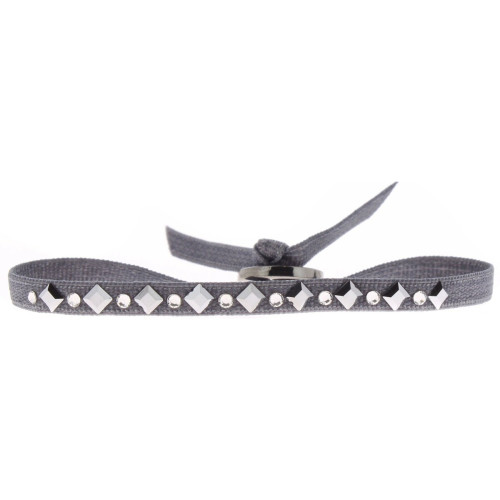 Les Interchangeables - Bracelet Tissu Acier Gris A38173 - Bijoux gris