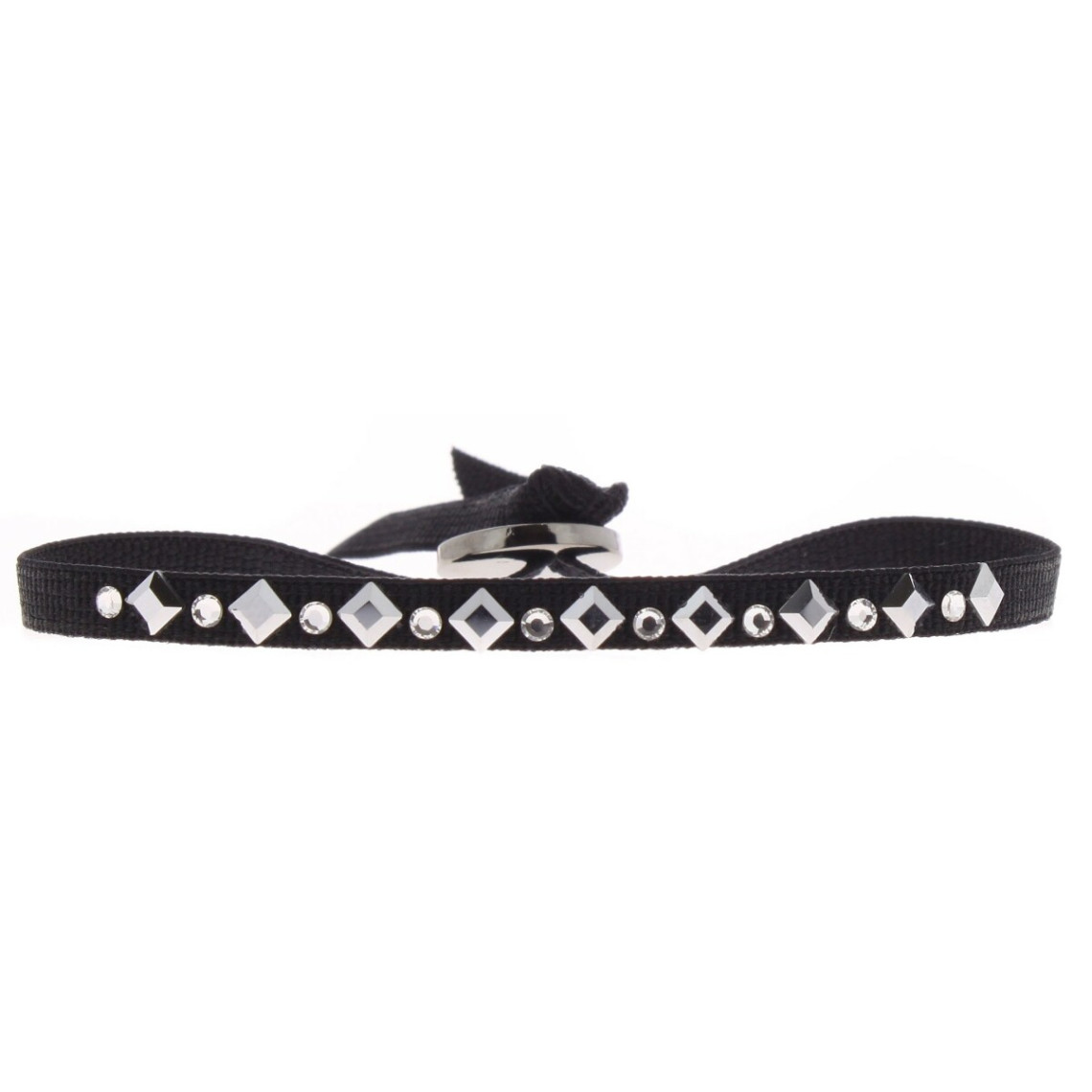bracelet tissu acier noir a38175