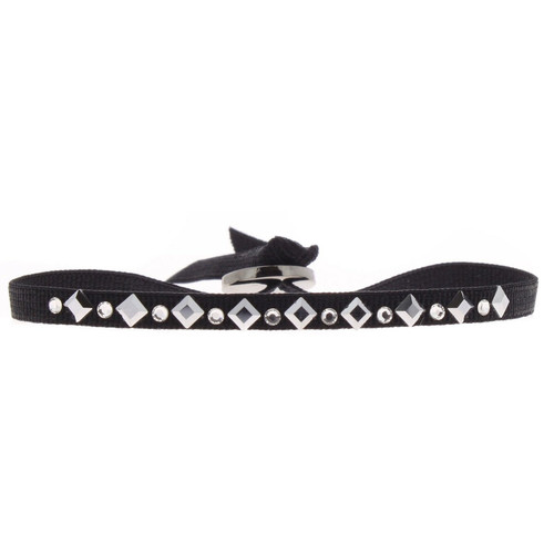 Les Interchangeables - Bracelet Tissu Acier Noir A38175 - Bijoux noir de marque