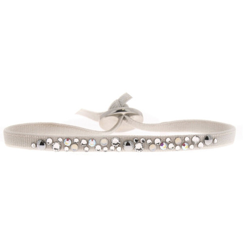 Les Interchangeables - Bracelet Tissu Acier Gris A39496 - Idees cadeaux noel bijoux charms