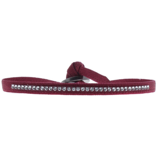 Bracelet Tissu Rouge Cristaux Swarovski A41132