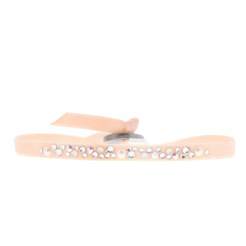 Les Interchangeables - Bracelet Tissu Rose Cristaux Swarovski A41162 - Bracelet de marque