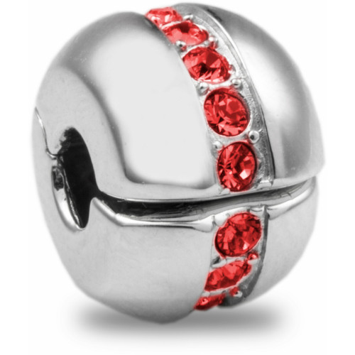 Amore & Baci - Charm Cristaix Rouge Argent 12102 - Spacer charms