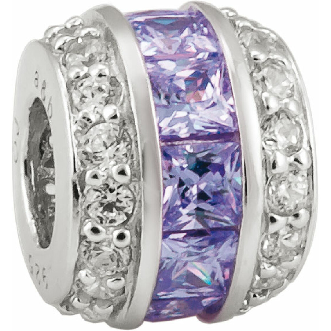 charm amore & baci 43704 - charm cristaux violet argent
