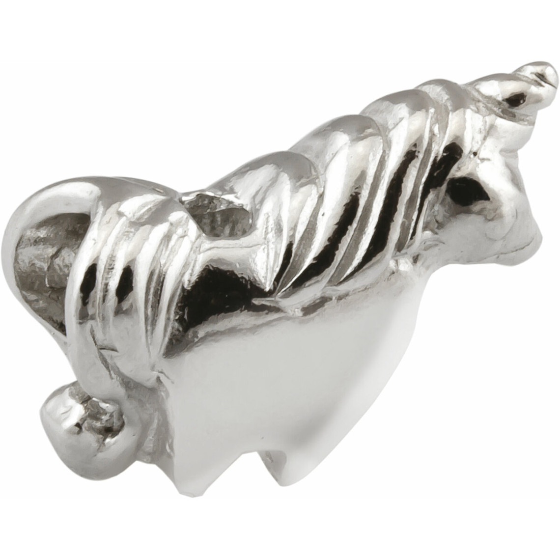charms amore & baci 01447 - silver beads unicorn acier argenté femme