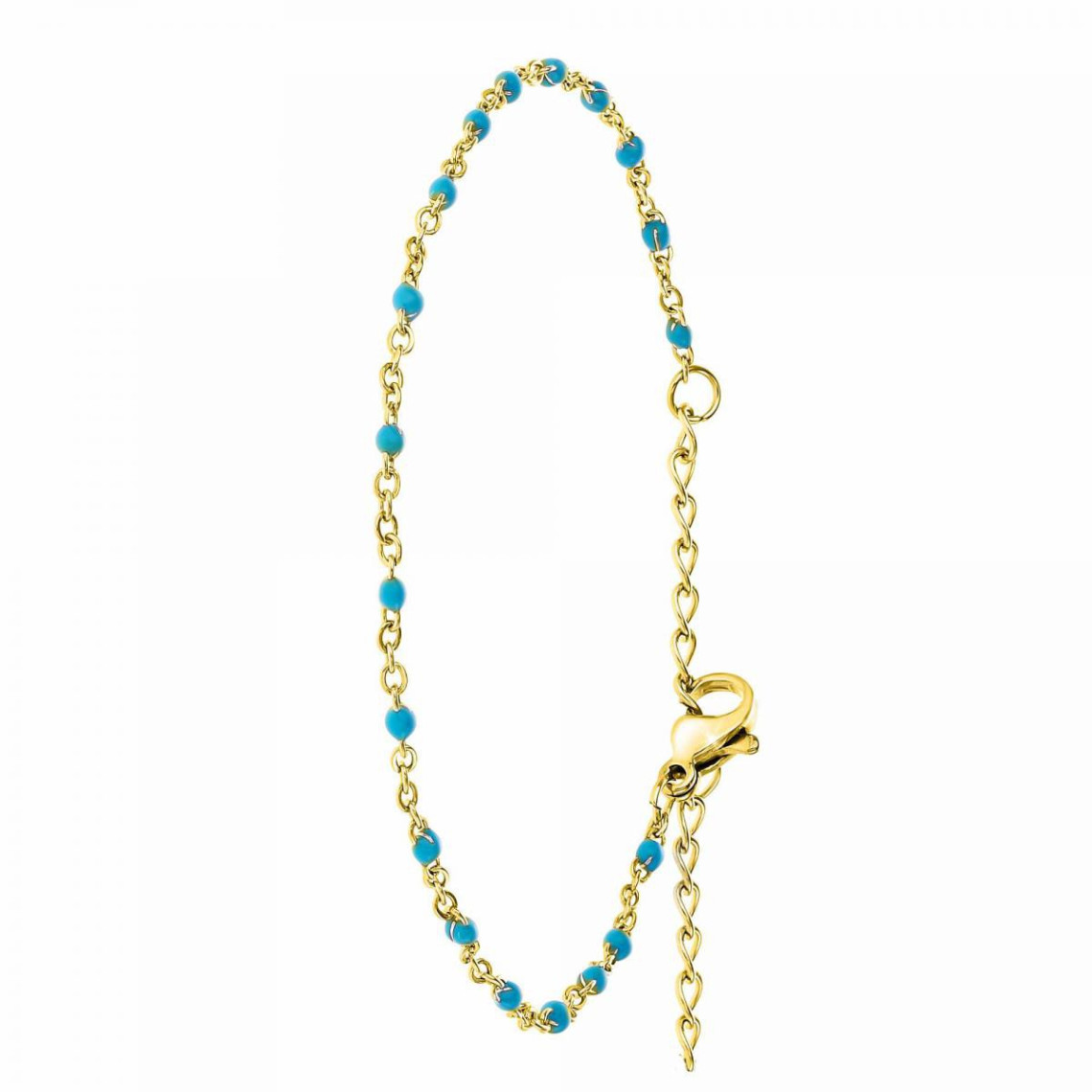 bracelet femme  b2395-bleu acier doré - angèle m