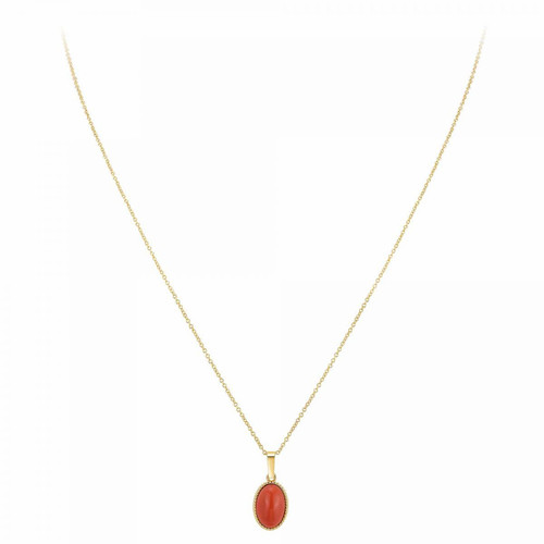 Angèle M Bijoux Collier femme B2458-RED-ONYX Métal Doré - Angèle M  Métal B2458-RED-ONYX