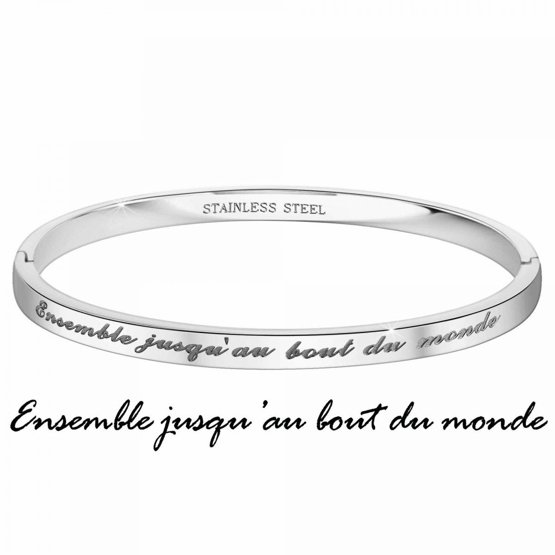 Bracelet Femme B2541-14-ARGENT Acier Argent - Athème