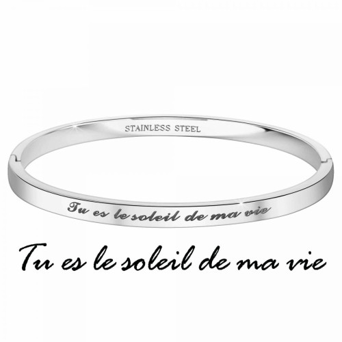 Athème - Bracelet Composé Athème B2541-15-ARGENT - Bijoux acier de marque