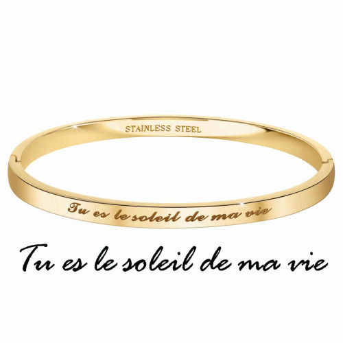 Athème - Bracelet Femme  B2541-15-DORE Acier Doré - Athème - Bijoux de marque