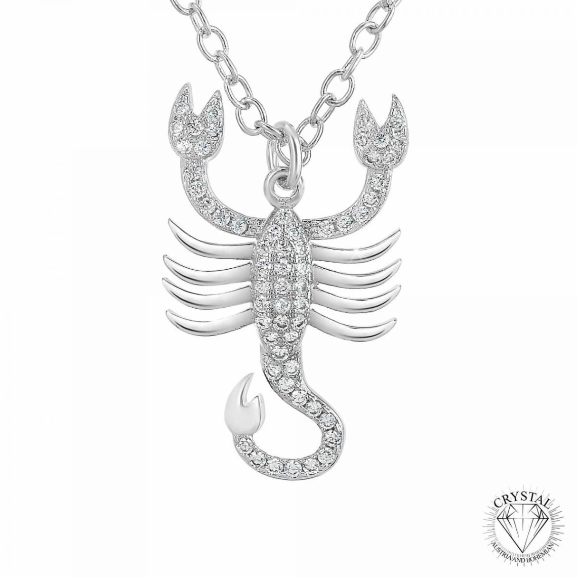 collier femme b2425-scorpion métal argent - athème