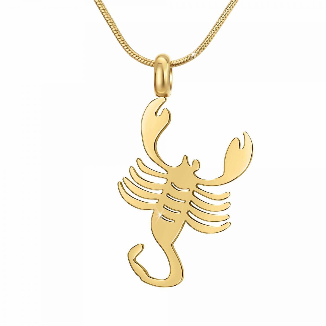 collier femme b2427-scorpion acier doré - athème