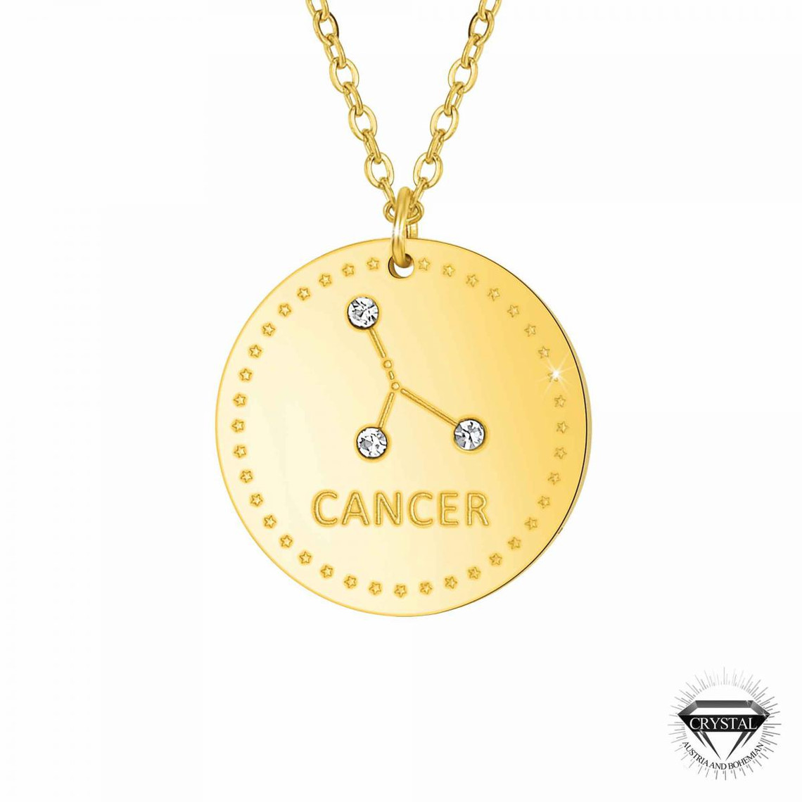 collier et pendentif athème b2449-cancer femme
