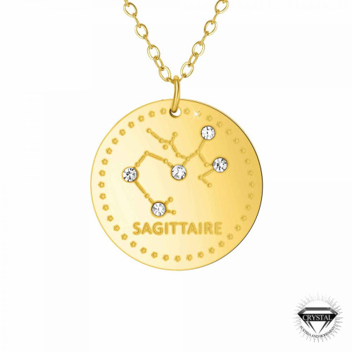 Athème - Collier et pendentif Athème B2449-SAGITTAIRE - Promo bijoux charms 30 a 40