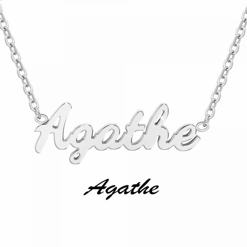 Athème - Collier Athème Femme - B2689-ARGENT-AGATHE  - Collier pas cher
