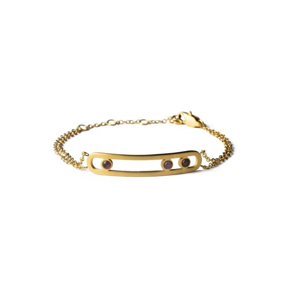 bracelet femme na6 en acier doré - didyma
