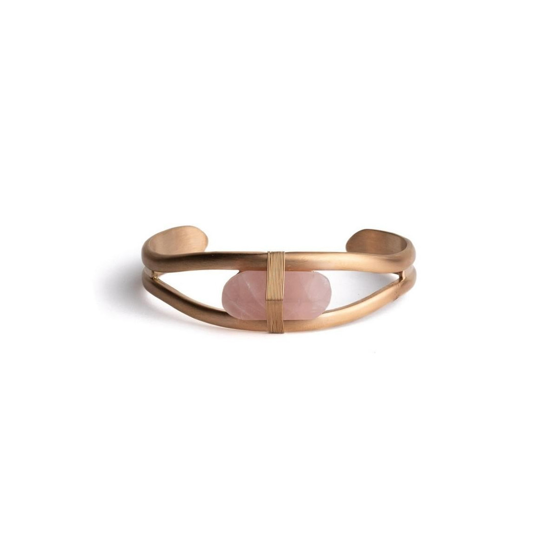 bracelet composé femme didyma at2 - acier doré rose