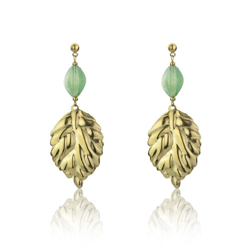 Emily Westwood Bijoux - Boucles d'oreilles EWE23089G Acier,acrylique Doré et Vert - Emily Westwood  - Bijoux de marque vert