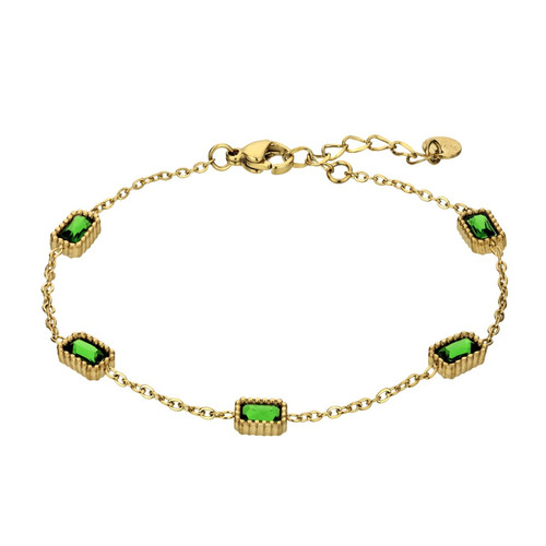 Emily Westwood Bijoux - Bracelet femme EWB23058G Acier Doré - Bijoux de marque vert