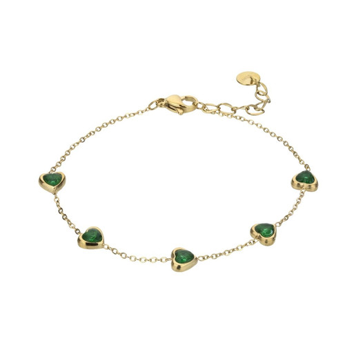 Emily Westwood Bijoux - Bracelet femme EWB23078G Acier Doré  - Bijoux de marque vert