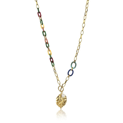 Emily Westwood Bijoux - Collier femme EWN23068G Acier et acrylique Multicolore - Emily Westwood - Promo bijoux charms 50 a 60