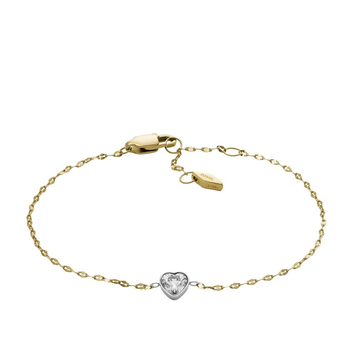 bracelet femme fossil bijoux - jf04679998 - acier doré