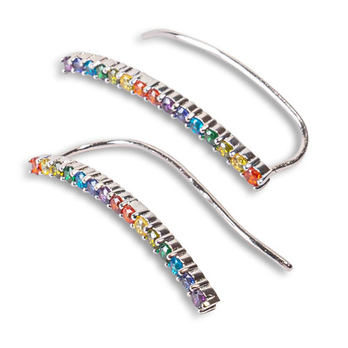Kosma Paris - Boucles d'oreilles en Argent Rhodié - Bijoux multicolore