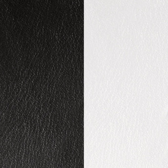 Les Georgettes - Cuir Noir-Blanc Réversible Interchangeable - Bijoux noir de marque