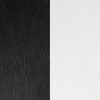Les Georgettes - Cuir Collier Rectangle Noir Blanc Femme - Les georgettes collier et pendentif