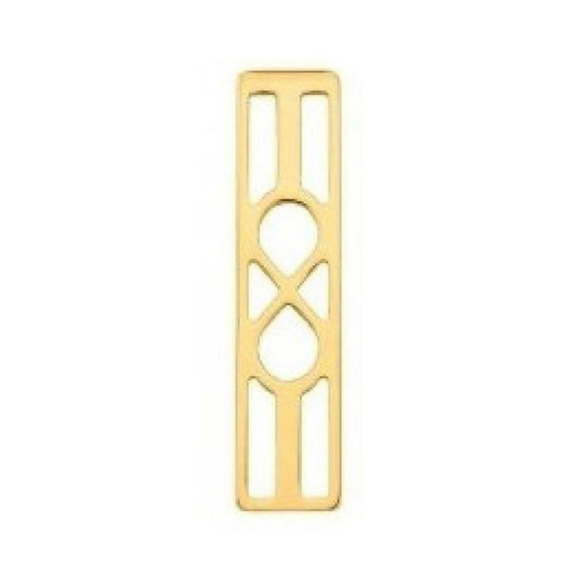 pendentif  infini laiton finition or rectangle 60 mm