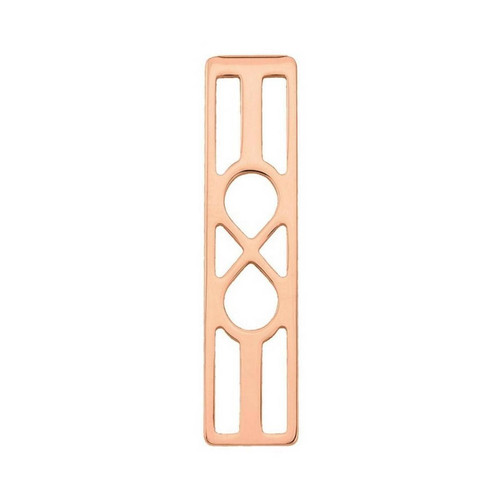 Pendentif  Infini Laiton Finition Or Rose Rectangle 60 mm