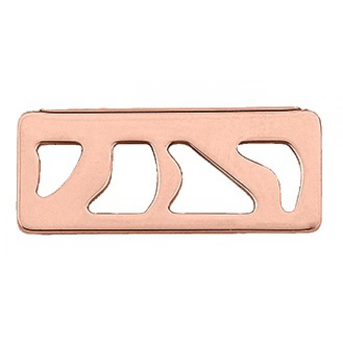 Pendentif  Perroquet Laiton Finition Or Rose Rectangle 25 mm